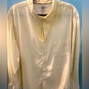 Men’s Club Room 3XB Yellow Button Down Shirt
